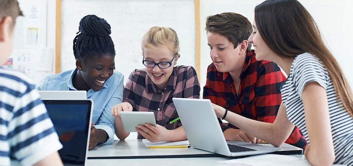 caprino students w tech f | MiddleWeb